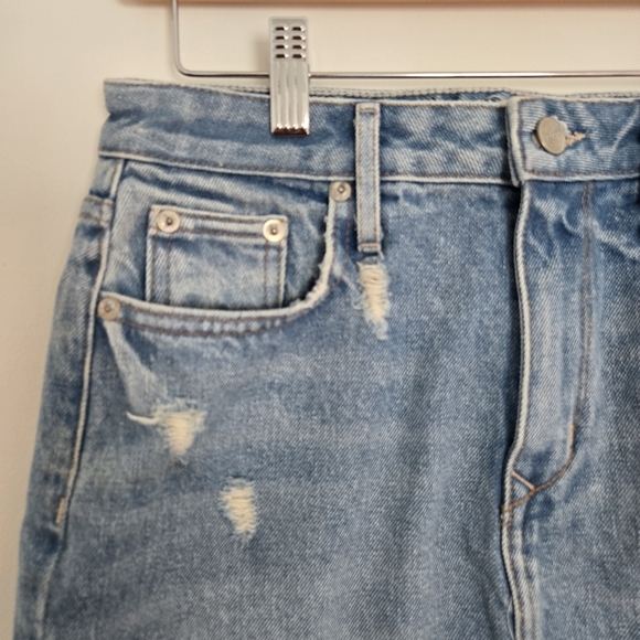 Lovers and Friends Distressed Denim Mini Skirt - Picture 3 of 9